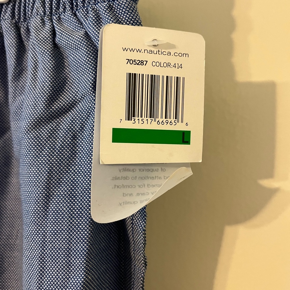 NEW Nautica Light Blue Men's Pajama Pants Size Large